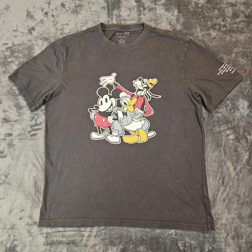 Disney American Eagle Collab Mens M Gray Tshirt